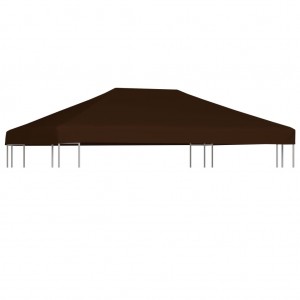 Toldo de cenador marrón 310 g/m² 3x4 m D