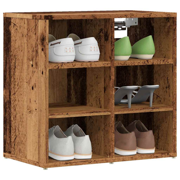 Zapateros 2 uds madera vieja 52x30x50 cm Zapateros 2 uds madera vieja 52x30x50 cm D