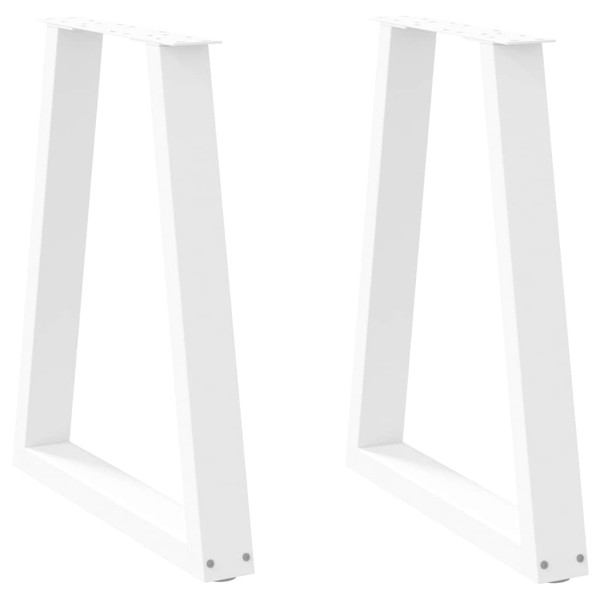 Patas para mesa de centro en forma de V 2 uds acero blanco D