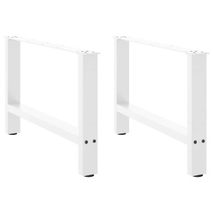 Patas de mesa de centro acero blanco 2 uds 70x(42-43) cm D