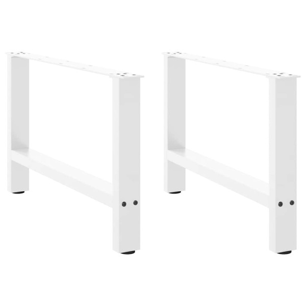 Patas de mesa de centro acero blanco 2 uds 70x(42-43) cm D