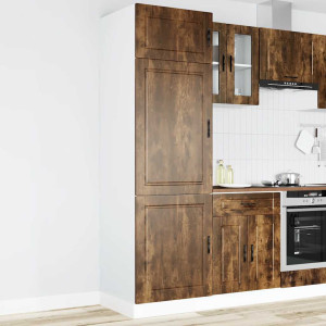 Mueble de cocina Porto de madera contrachapada roble ahumado D