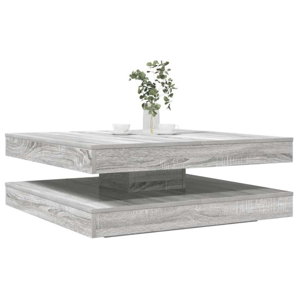 Mesa de centro giratoria 360 grados gris Sonoma 90x90x34.5 cm Mesa de centro giratoria 360 grados gris Sonoma 90x90x34.5 cm D