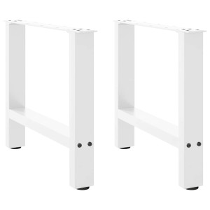 Pernas de mesa de centro em aço branco 2 unidades 60x(42-43) cm D