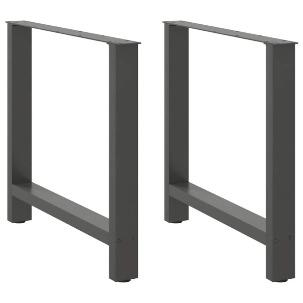 Patas de mesa de centro antracita 2 uds 80x(72-73) cm acero Patas de mesa de centro antracita 2 uds 80x(72-73) cm acero D