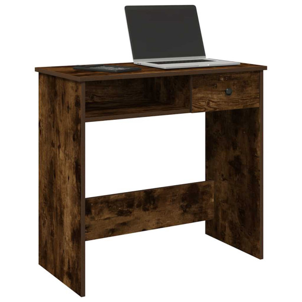 Escritorio de madera contrachapada roble ahumado 80x40x75 cm Escritorio de madera contrachapada roble ahumado 80x40x75 cm D