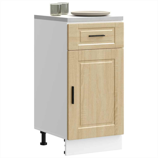 Mueble bajo de cocina porto roble sonoma madera reconstituida Mueble bajo de cocina porto roble sonoma madera reconstituida D