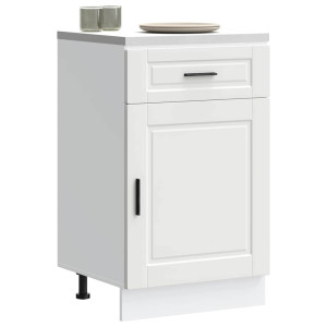 Mueble bajo de cocina Porto madera contrachapada blanca D