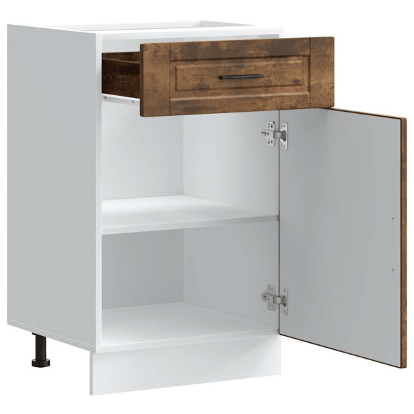 Mueble bajo de cocina porto roble ahumado madera reconstituida M 5