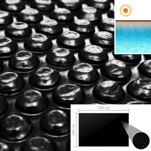 Cubierta de piscina PE negro 260x160 cm D