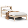 Estructura de cama sin colchón madera maciza pino 75x190 cm 2
