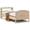 Estructura de cama sin colchón madera maciza pino 75x190 cm 2