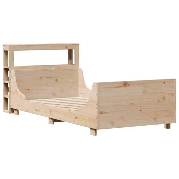 Estructura de cama sin colchón madera maciza pino 75x190 cm M 3