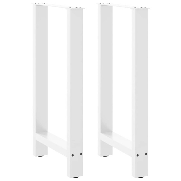 Pernas de mesa de centro em aço branco 2 unidades 50x(90-91) cm D