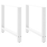 Patas de mesa de centro acero blanco 2 uds 100x(72-73) cm 1