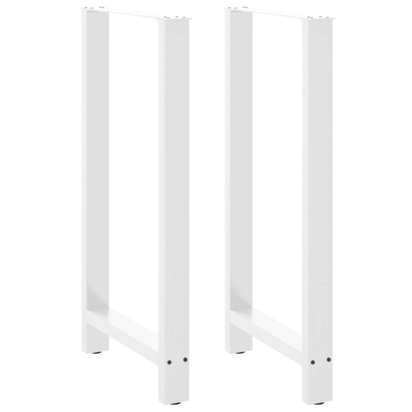 Pés de placa de aço branco 2 pcs 60x(110-111) cm D