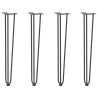 Patas de mesa tipo horquilla 4 uds acero macizo antracita 72 cm 2