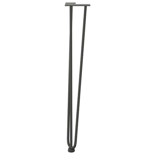 Patas de mesa tipo horquilla 4 uds acero macizo antracita 72 cm M 5