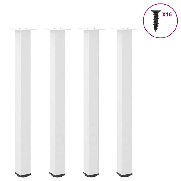 Pernas para mesa de centro 4 peças aço branco 90-92 cm D