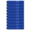Toallas 10 uds 100% algodón azul 100x200 cm 600 gsm 1