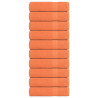 Toallas de baño 10 uds naranja 100x150 cm 360gsm 100% algodón 1