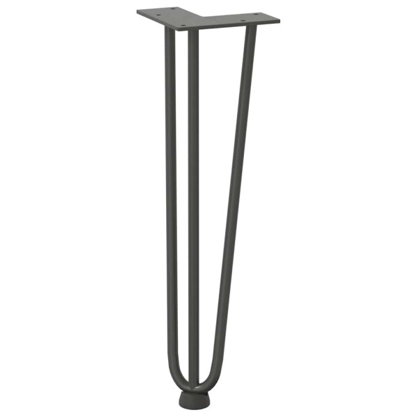 Patas de mesa tipo horquilla 4 uds acero macizo antracita 42 cm M 4