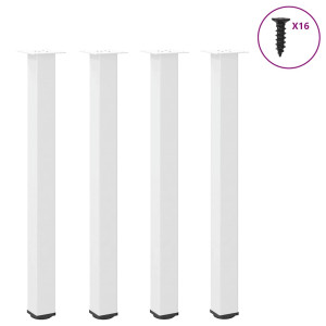 Pernas para mesa de centro 4 peças aço branco 100-102 cm D