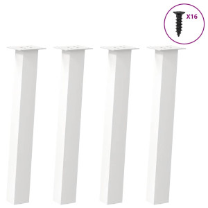 Pernas para mesa de centro 4 peças aço branco 72 cm D