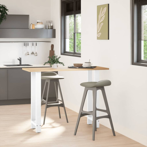 Patas de mesa de centro acero blanco 2 uds 40x(100-101) cm M 2