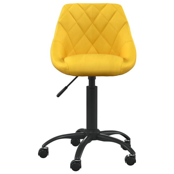 Silla de comedor de terciopelo amarillo mostaza M 3