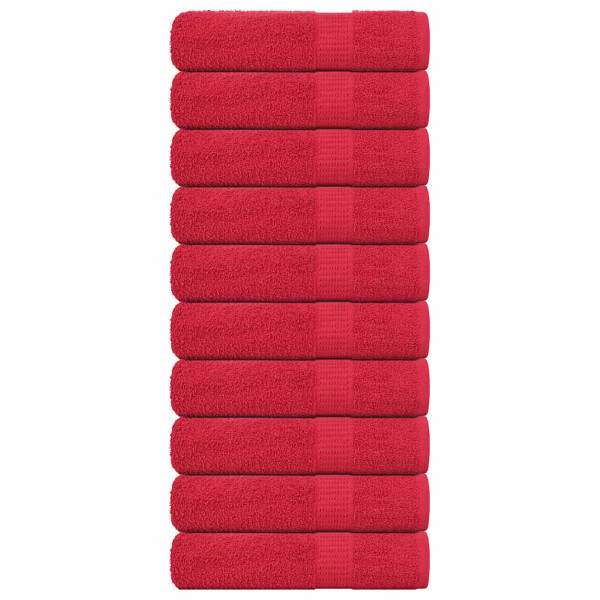 Toallas de baño 10 uds rojo 100x150 cm 360 gsm 100% algodón D