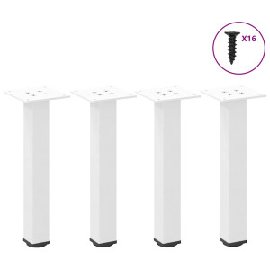 Pernas para mesa de centro 4 peças aço branco 42-44 cm D