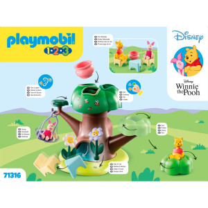 Playmobil 1.2.3 & disney winnie the pooh & piglet casa del árbol D