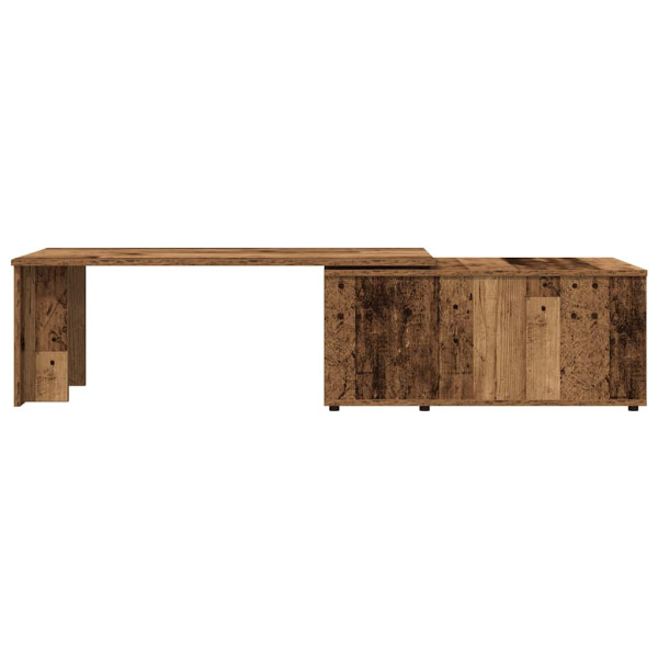 Mesa de centro madera contrachapada envejecida 150x50x35 cm M 4