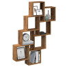 Estante cubo pared madera ingeniería envejecida 90x15x119.5 cm 1