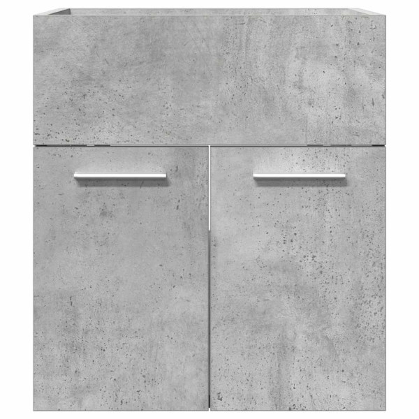 Mueble de lavabo madera ingeniería gris hormigón 41x38.5x46 cm M 4