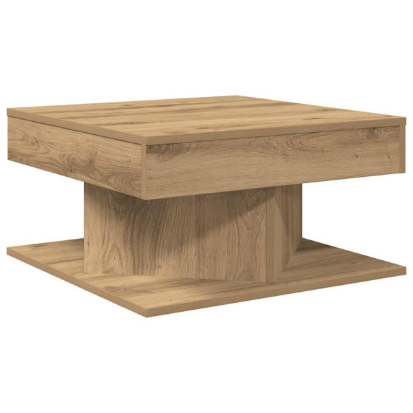 Mesa de centro madera ingeniería roble artisan 55x55x30 cm M 2