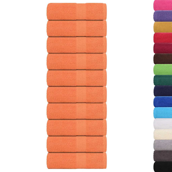 Toallas de jabón 10 uds naranja 30x30 cm 360 gsm 100% algodón M 2