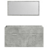 Juego muebles de baño 4 pzas madera contrachapada gris hormigón 4