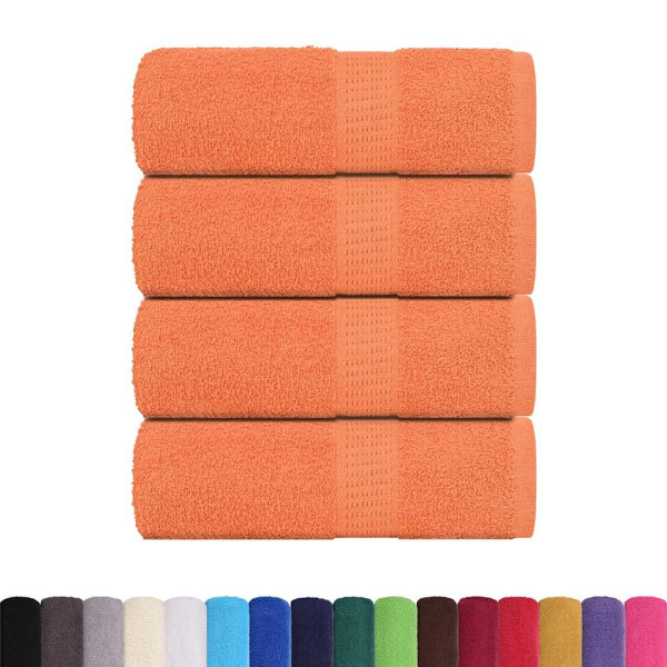 Toallas de jabón 4 uds naranja 30x30 cm 360 gsm 100% algodón M 2