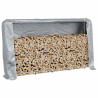 Leñero con protector de lluvia 250x25x150 cm acero galvanizado 1