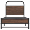 Estructura de cama sin colchón 75x190 cm madera marrón roble 5