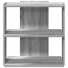 Librería 3 estantes madera ingeniería gris Sonoma 60x30x60 cm 4