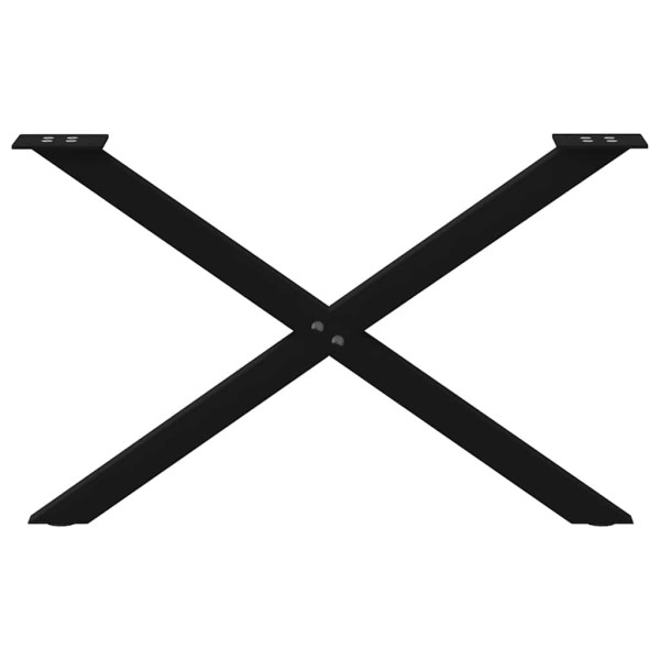 Patas de mesa de centro forma X 2uds acero negro 70x(42-43) cm M 4
