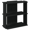 Librería de 3 estantes madera de ingeniería negro 60x30x60 cm 2