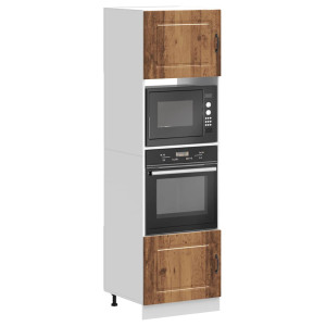 Armarios para horno 2 uds Lucca madera vieja madera ingeniería D