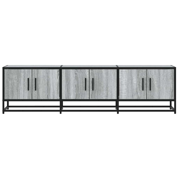 Mueble TV madera ingeniería y metal gris Sonoma 150x35x41 cm M 4