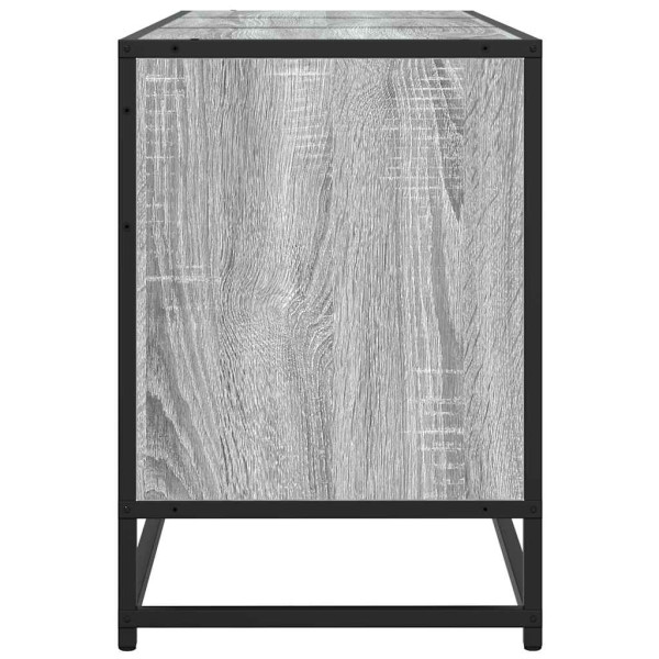 Mueble TV madera ingeniería y metal gris Sonoma 150x35x41 cm M 5