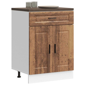 Mueble bajo de cocina porto madera vieja madera reconstituida D
