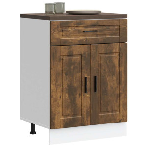 Mueble bajo de cocina porto roble ahumado madera reconstituida D